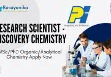 PI Industries: Research Scientist – Discovery Chemistry – MSc/PhD Organic/Analytical Chemistry Apply Now PI Industries Research Scientist - Discovery Chemistry - MScPhD OrganicAnalytical Chemistry Apply Now