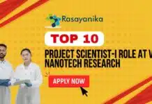Project Scientist-I Role at VIT Vellow: Chemistry Apply Now Project Scientist-I Role at VIT: Nanotech Research - Apply Now