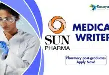 Sun Pharma Medical Writer Job For Pharma, Apply Online SUN Pharma Medical Writer - Pharmacy post-graduates Apply Now!