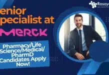 Senior Specialist at Merk – Pharma Candidates Apply Now! Pharma Jobs at Merck - Apply Online
