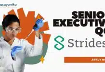 Strides Pharma: Senior Executive – QC – Bangalore Apply Now! Strides Pharma Senior Executive - QC - Bangalore Apply Now!