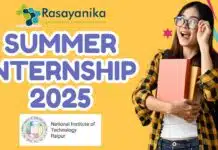 NIT Raipur Summer Internship 2025 – Applications Invited Online Summer Internship at NIT Raipur 2025 – Apply Now!
