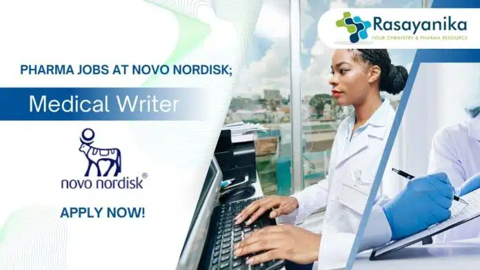 White and Blue Modern Business Youtube Thumbnail Pharma jobs at Novo nordisk