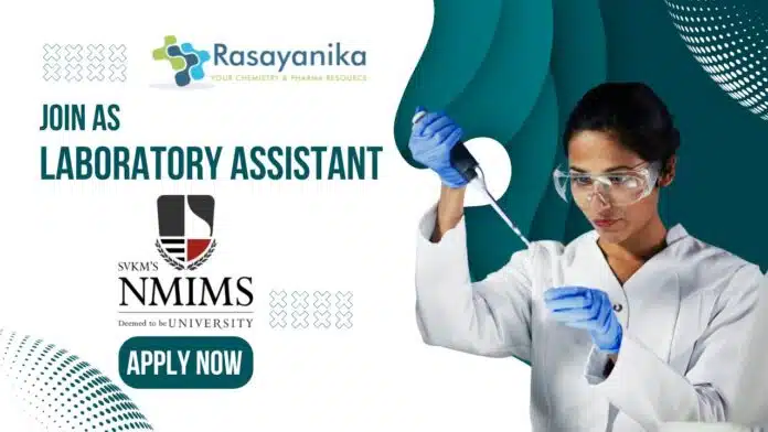 White and Green Bold Modern YouTube Thumbnail Laboratory Assistant at NMIMS