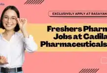 Freshers Pharma Jobs at Cadila Pharmaceuticals Ltd – Exclusively Apply at Rasayanika Freshers Pharma Jobs at Cadila