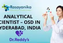 Now Hiring: Analytical Scientist at Dr. Reddy’s Laboratories – Apply Now!! Analytical Scientist – OSD at Dr. Reddy’s Laboratories in Hyderabad, India - Apply Now!!
