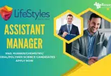 Assistant Manager at LifeStyles Healthcare – Chemistry Apply Now Assistant Manager at LifeStyles Healthcare - R&D, RubberChemistryMaterialPolymer Science Candidates Apply Now
