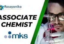 MKS Instruments Hiring Associate Chemist – Specializing in Surfactants | Apply Now Associate Chemist Job at MKS Instruments Surfactants Role
