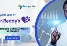 Dr. Reddy’s Pharma Jobs as a Process Development Scientist Opportunity – Apply Now! Dr. Reddy's pharma jobs