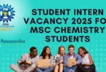 CSIR-CSMCRI Internship for MSc Chemistry Students – Apply by 2 May 2025! CSIR-CSMCRI Student Intern Vacancy 2025 for MSc Chemistry - Apply Now!
