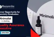 Quality Assurance Executive Job at Minimalist- Apply Now Career Opportunity for Chemistry Graduates: Quality Assurance Executive Job at Minimalist- Apply Now