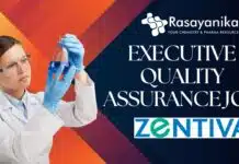 Executive Pharma QA at Zentiva – Apply Online Now! Executive - Quality Assurance Job at Zentiva Pharma QA Role