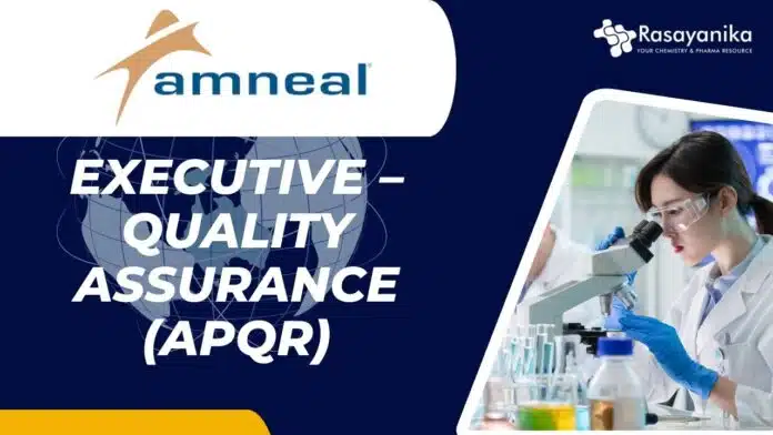 Executive – Quality Assurance (APQR) at Amneal Pharmaceuticals , Apply Online! Quality Assurance Job at Amneal Pharmaceuticals, Pharma Apply Online!
