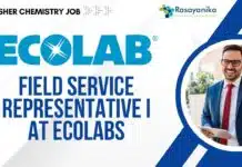 Fresher Chemistry Job, Field Service Representative I at ECOLABS – Apply Now Fresher Chemistry Job, Field Service Representative I at ECOLABS - Apply Now