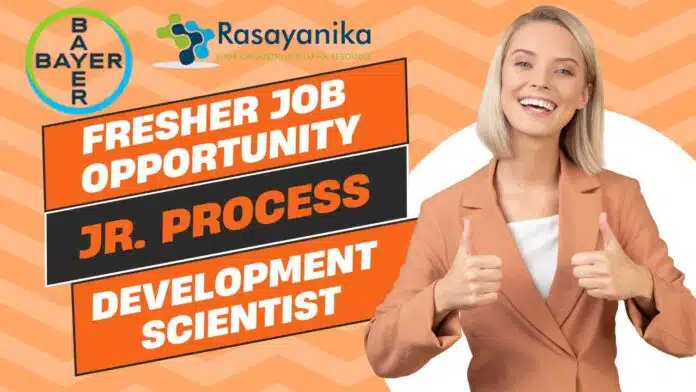 Fresher Job Opportunity Jr. Process Development Scientist Fresher Job Opportunity Jr. Process Development Scientist