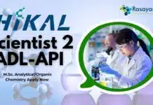 Hikal Pharmaceuticals: Chemistry Scientist Job, Apply Now Hikal Pharmaceuticals Scientist 2 - ADL-API - M.Sc. AnalyticalOrganic Chemistry Apply Now