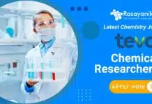 Latest Chemistry Job at Teva Pharmaceuticals – Apply Now For Chemical Researcher Post Latest Chemistry Job at Teva Pharmaceuticals - Chemical Researcher I- Apply Now