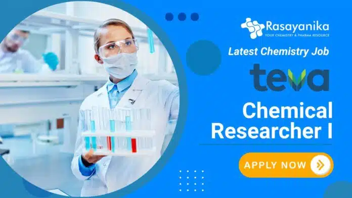 Latest Chemistry Job at Teva Pharmaceuticals - Chemical Researcher I- Apply Now Latest Chemistry Job at Teva Pharmaceuticals - Chemical Researcher I- Apply Now