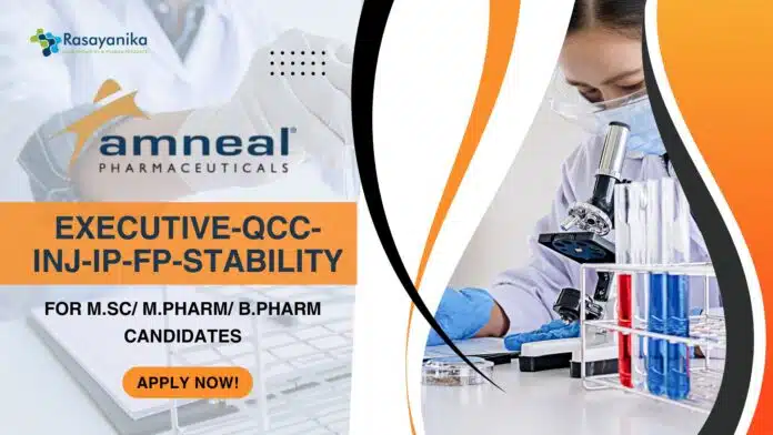 Amneal Executive Job for M.Sc/M.Pharm/B.Pharm Candidates Amneal Executive Job for M.Sc/M.Pharm/B.Pharm Candidates
