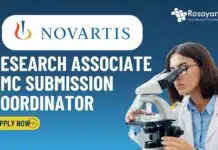 Pharma Job: Novartis Hiring Research Associate – Apply Now Pharma Job Novartis hiring Research Associate CMC Submission Coordinator - Apply Now
