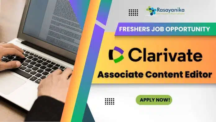 Clarivate Freshers Job Clarivate Freshers Job