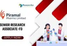 Piramal Research Associate Jobs For Pharma – Apply Online Piramal Research Associate jobs