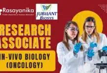 Join Jubilant Biosys as Research Associate / Senior Research Associate – Apply Now! Research Associate – In-vivo Biology (Oncology) Jubilant Biosys