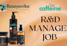 R&D Manager at mCaffeine For MSc Chemistry – Apply Now! Research and Development Manager Job at mCaffeine