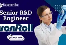 Senior R&D Engineer Job at Von Roll | BSc Chemistry Candidates Apply Now Senior R&D Engineer Job at Von Roll. BSc Chemistry Candidates Apply Now in Bangalore