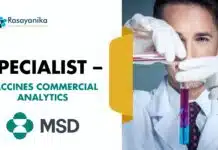 Specialist – Vaccines Analytics at MSD| Apply for the Global Commercial Pipeline Specialist – Vaccines Analytics at MSD| Apply for the Global Commercial Pipeline