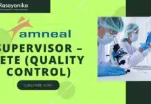 Pharma QC Jobs at Amneal Pharmaceuticals, Apply Online! Supervisor – SETE (Quality Control) at Amneal Pharmaceuticals, apply online!