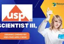 USP Organic Chemistry MSc/PhD Scientist Job, Apply Now USP Scientist III, Synthetics Laboratory - Organic Chemistry MScPhD Apply Now