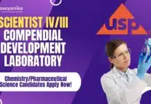USP Chem/Pharmaceutical Science Job Opening – Apply For Scientist Role USP - Scientist IVIII Compendial Development Laboratory, ChemistryPharmaceutical Science Candidates Apply Now!