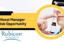 Nasal Manager Rubicon Research – Apply Now! Nasal Manager Job Opportunity
