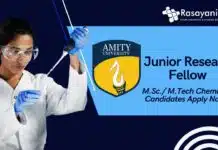 Amity University JRF Position in Quantum Optics – M.Sc./ M.Tech Chemistry Candidates Apply Now Amity University JRF Position in Quantum Optics – M.Sc./ M.Tech Chemistry Candidates Apply Now