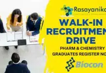 Biocon Is Hiring for Engineering & Manufacturing Roles — Pharma & Chem Walk-in on 11th May! Biocon Hiring Engineers & Pharma Experts – 11 May Walk-in Interview in Bangalore