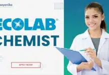 Chemist Role at Ecolab – BSc Chemistry Apply Online Chemist at Ecolab, Candidates with a Bachelor's degree in Chemistry can apply!
