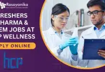 Freshers Pharma & Chem Jobs at HCP Wellness – Apply Online Freshers Pharma & Chem Jobs at HCP Wellness - Apply Online