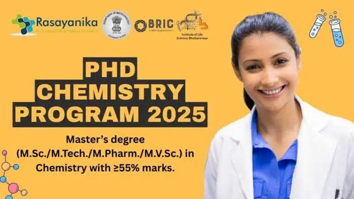 ILS Bhubaneswar PhD Chemistry Program 2025 - Apply Now! ILS Bhubaneswar PhD Chemistry Program 2025 - Apply Now!