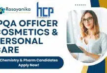 HCP Wellness Hiring IPQA Officer in Cosmetics & Personal Care – Chemistry & Pharm Candidates Apply Now! IPQA Officer – Cosmetics & Personal Care At HCP Wellness Apply Now!