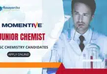 Momentive Junior Chemist Job for MSc Chemistry Candidates – Apply Online! Momentive Junior Chemist Job for M.Sc Chemistry - Apply Now!