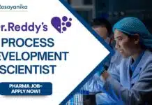 Process Development Scientist at Dr. Reddy’s Laboratories, Pharma Apply Now Process Development Scientist - Dr. Reddy's Laboratories, Pharma job- Apply now!