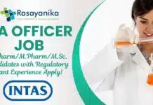QA Officer Job at Intas Pharma – B.Pharm/M.Pharm/M.Sc. Candidates Apply! QA Officer Job at Intas Pharma Apply in Ahmedabad Plant