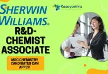 R&D- Chemist Associate – Sherwin-Williams, MSc chemistry candidates can apply! R&D- Chemist Associate - Sherwin-Williams, MSc chemistry candidates can apply!