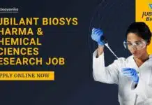 Jubilant Biosys Pharma & Chemical Sciences Research Job – Apply Now Jubilant Biosys Research Job