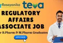 Regulatory Affairs Job at Teva for Pharma Grads – Apply Now! Regulatory Affairs Associate Job