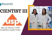 Scientist Job at USP Hyderabad – Pharma Candidates Apply Today Scientist III (NMR) Job at USP Hyderabad – MSc./M. Pharm or PhD Candidates Apply Today