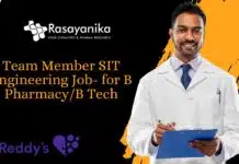 Unlock Your Career Potential with this Exclusive Engineering Job Opportunity at Dr. Reddy’s Team Member SIT Engineering Job
