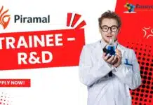 Trainee R&D Job at Piramal, Chemistry Eligible to Apply Trainee - R&D at Piramal, Master's in Chemistry Organic Chemistry candidates can apply now!