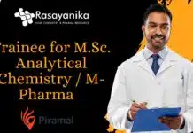 Trainee Chemistry & Pharma at Piramal – Apply Now! Trainee at Piramal Group